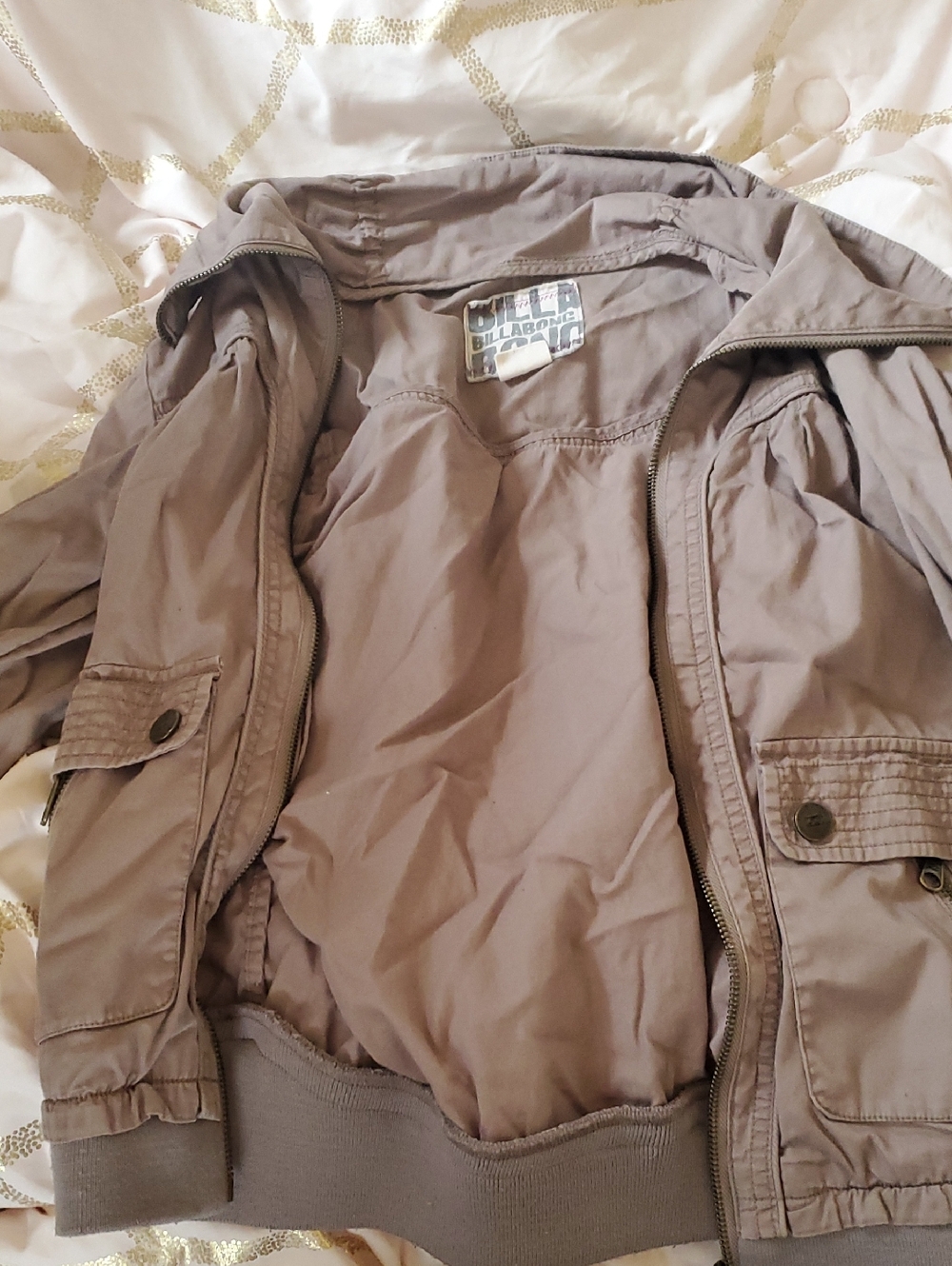 Billabong Taupe/brown Casual Bomber Jacket